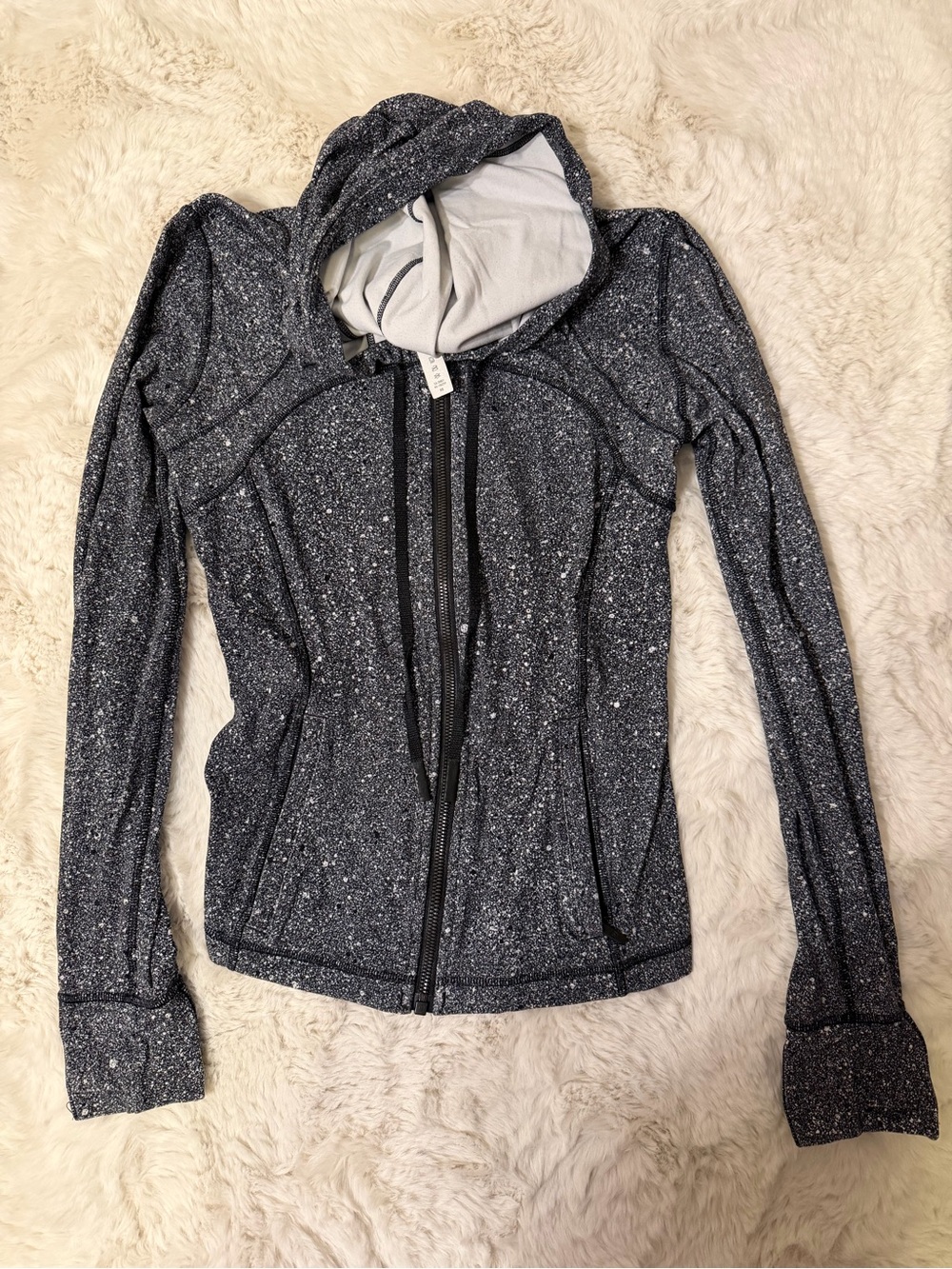 lululemon athletica Black Speckled Full-Zip Hoodie Jacket